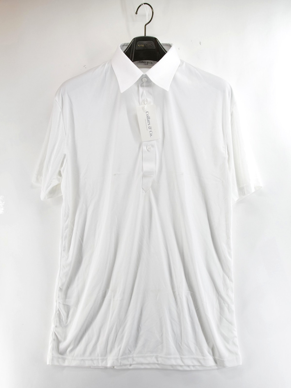 Collars and Co Dress Collar Polo Size Large Tall White Short Sleeve